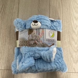 Animal Adventure Cuddle Bundles 2 Pc Blanket and Soft Toy Set, Lovey, Plush, NEW